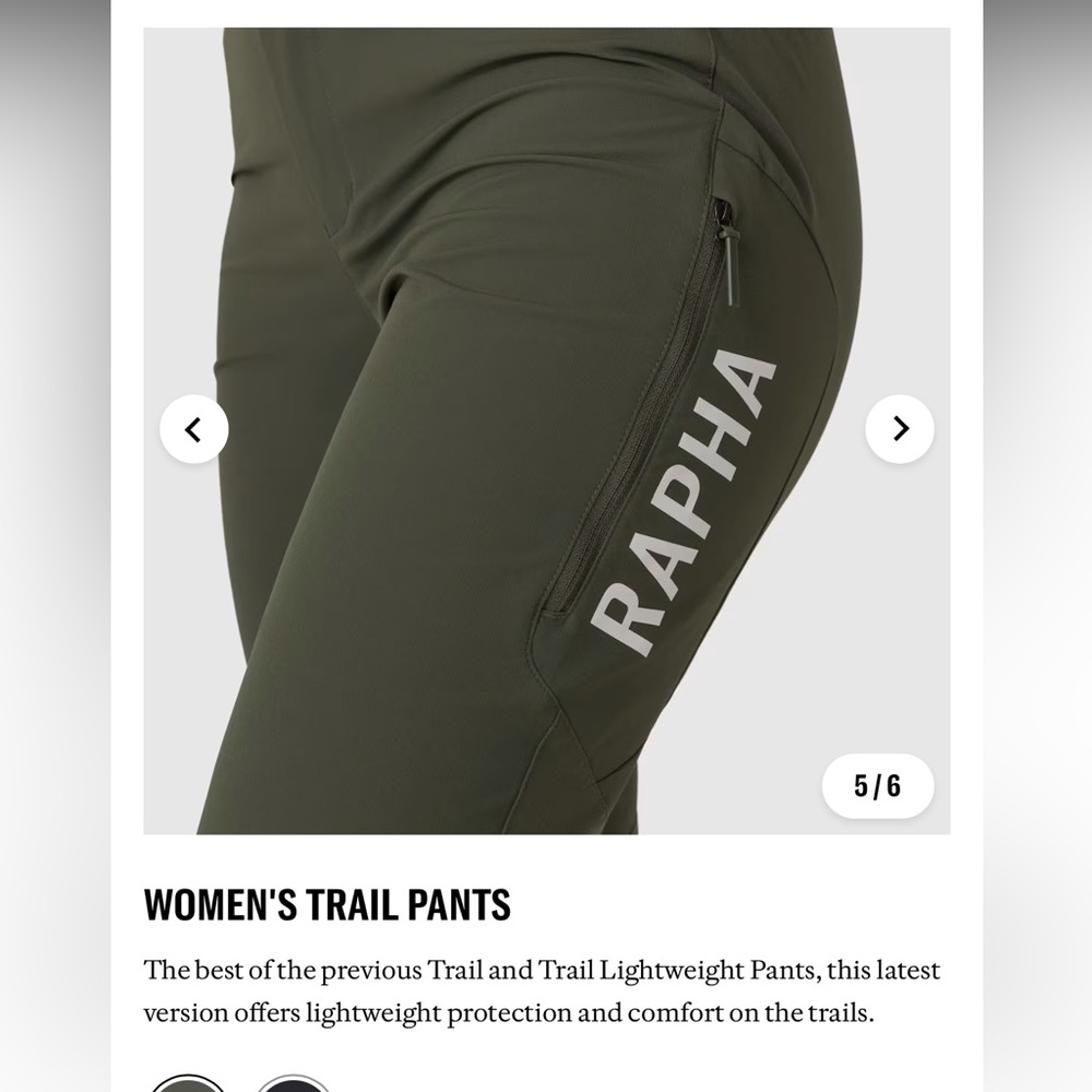 Rapha Women’s MTB Trail Pants in size Small, olive green. In perfect condition! - Picture 4 of 13